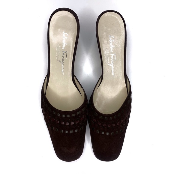 Salvatore Ferragamo Brown Suede Women’s Slip On Shoes - Picture 4 of 9
